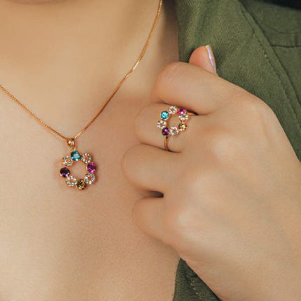 نیم ست برند سوارسکی - بلاران