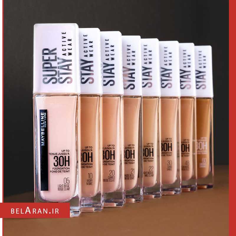 کرم پودر سوپر استی میبلین 30ساعته-index_belaran کرم پودر سوپر استی میبلین 30ساعته-بلاران Maybelline Super Stay 30H Active Wear Foundation