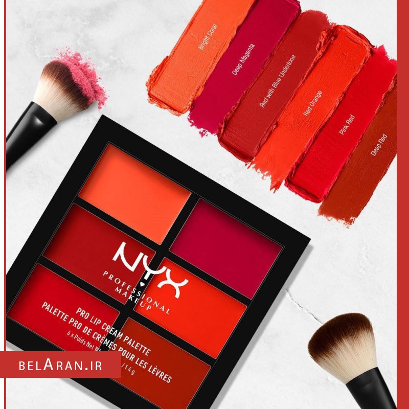پالت رژ لب برند نیکس-index_belaran پالت رژ لب برند نیکس NYX Pro Lip Cream Palette Reds