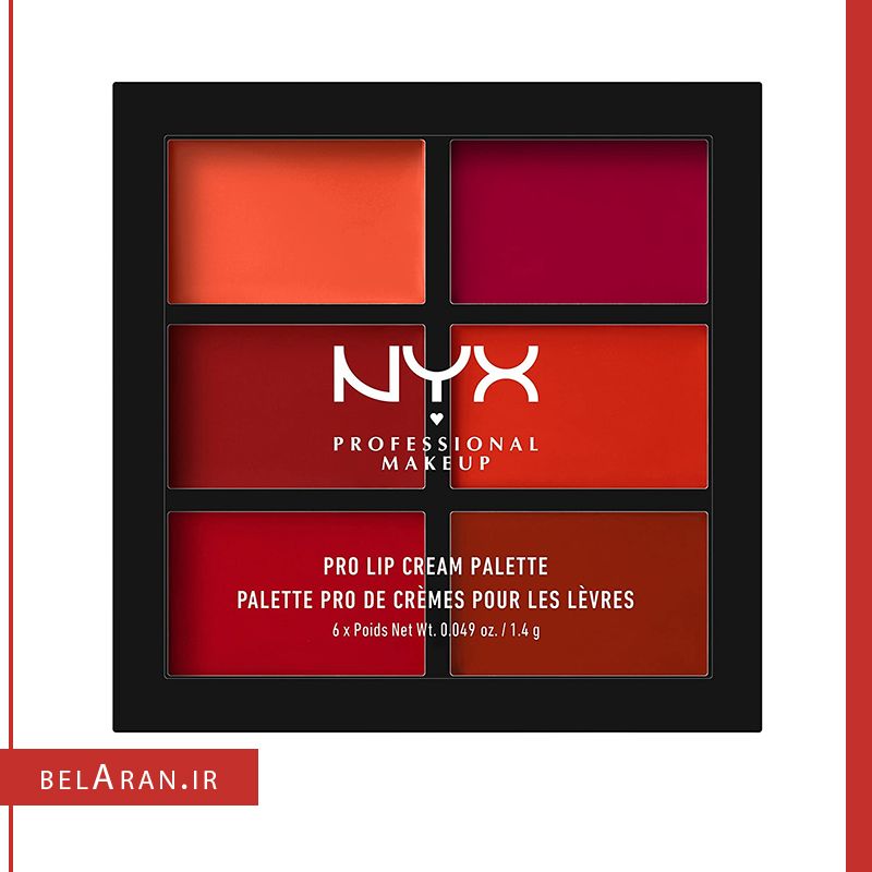 پالت رژ لب برند نیکس-index_belaran پالت رژ لب برند نیکس NYX Pro Lip Cream Palette Reds