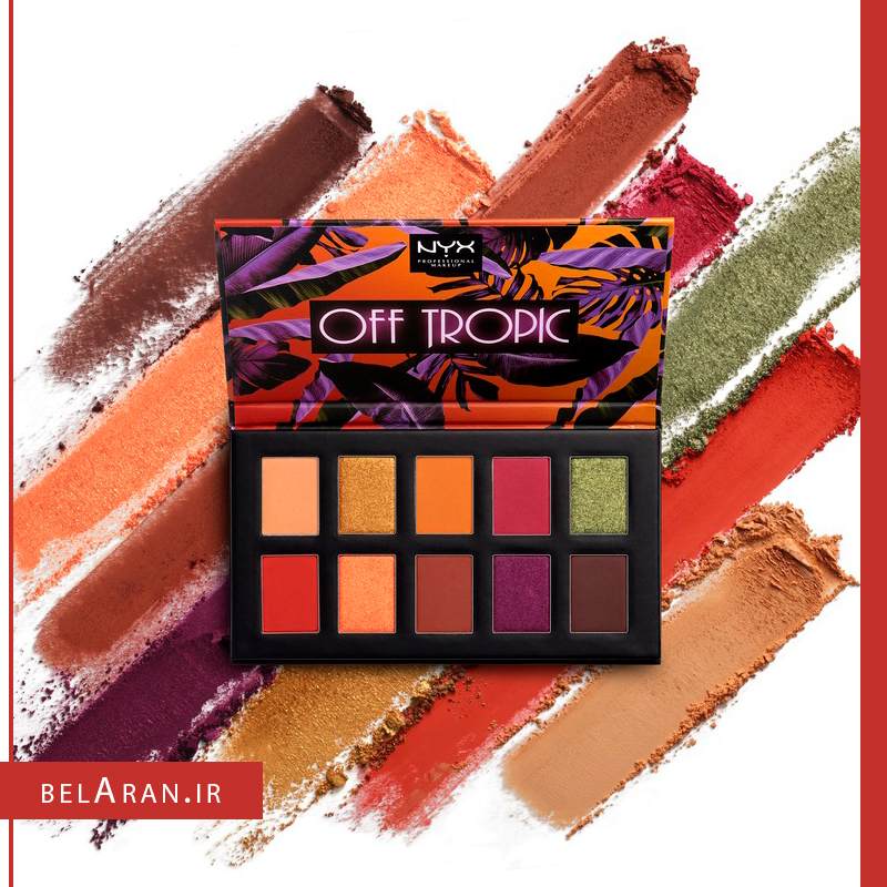 پالت سایه چشم نیکس-index_belaran پالت گلیتر کرمی پروفشنال نیکس NYX Off Tropic Eyeshadow Palette