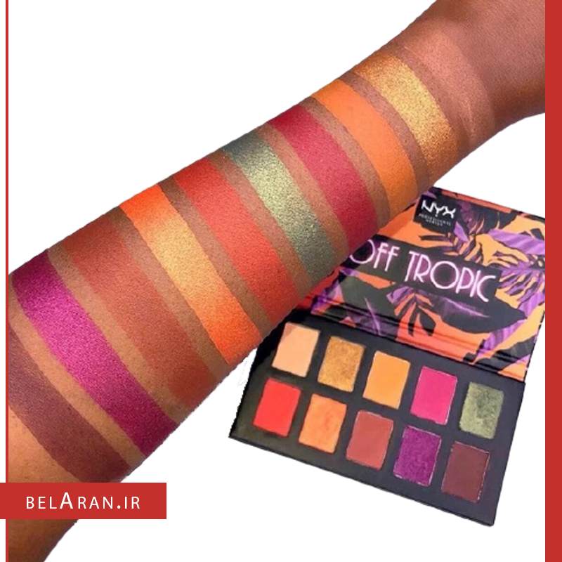 پالت سایه چشم نیکس-index_belaran پالت گلیتر کرمی پروفشنال نیکس NYX Off Tropic Eyeshadow Palette