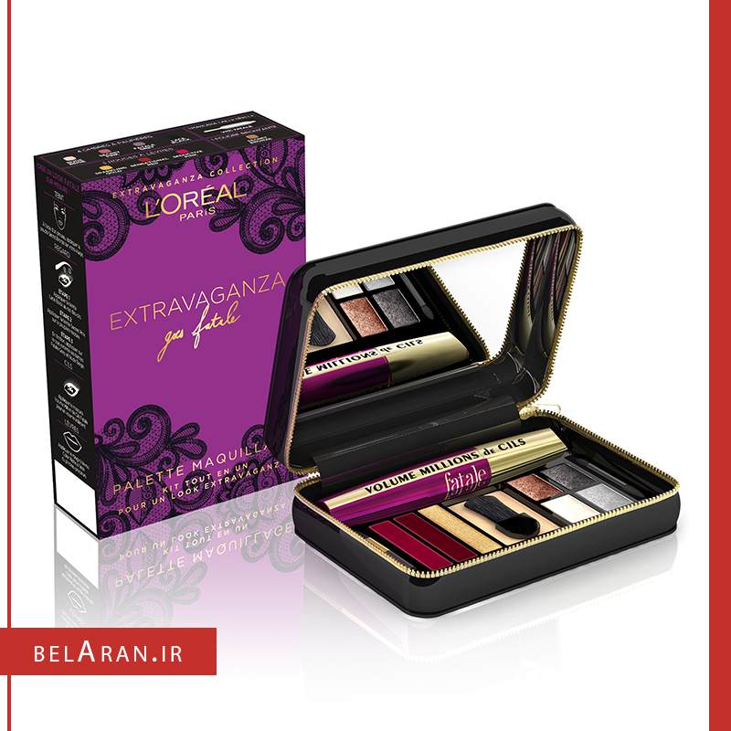کیت میکاپ لورآل-index_belaran پالت گلیتر کرمی پروفشنال نیکس MAKEUP PALETTE extra vaganza L'Oréal Paris