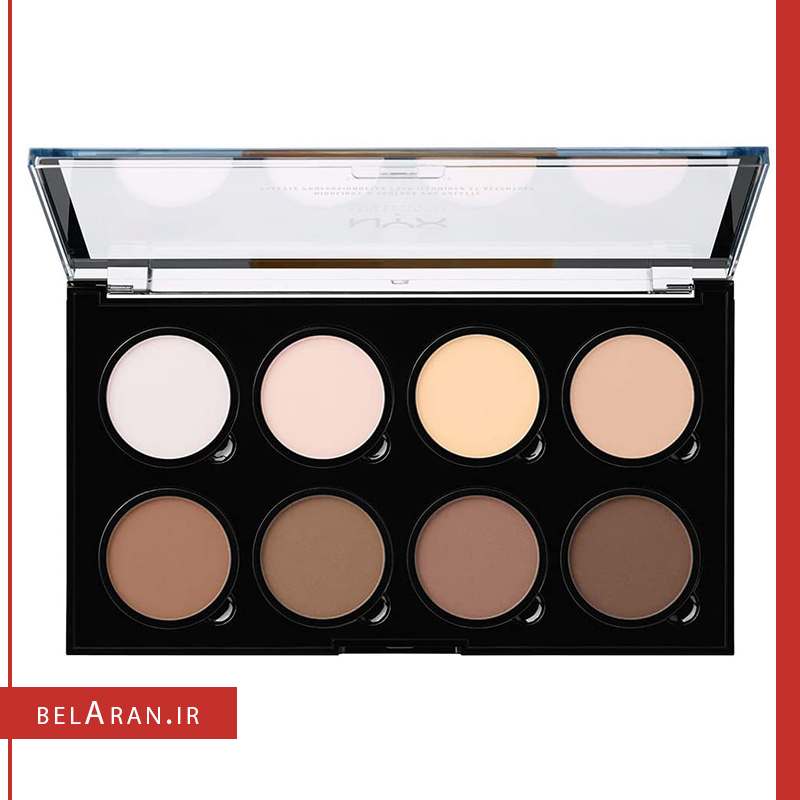 پالت هایلایتر و کانتور پودری نیکس-index_belaran پالت هایلایتر و کانتور پودری نیکس NYX Professional Make Up Highlight and Contour Pro Palette