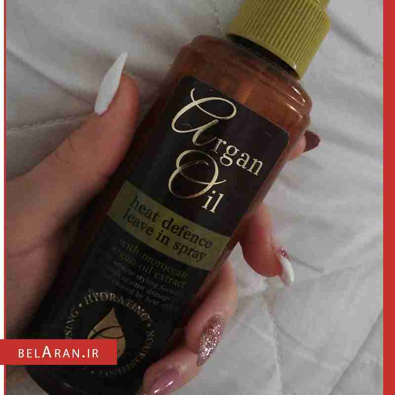 اسپری محافظ حرارت آب رسان و صاف کننده مو آرگان اویل -index_belaran