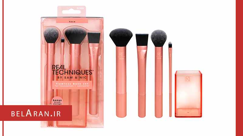 ست براش آرایشی ۴ عددی ریل تکنیکس مدل فلولس-بلاران Makeup Revolution Pro Regeneration Eyeshadow Palette Trends Mischief Mattes