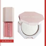 ست لیپ گلاس و هایلایتر الماسی فنتی بیوتی مدل بمبی-بلاران Fenty Beauty Diamond Bomb Baby Mini Face and Lip Set