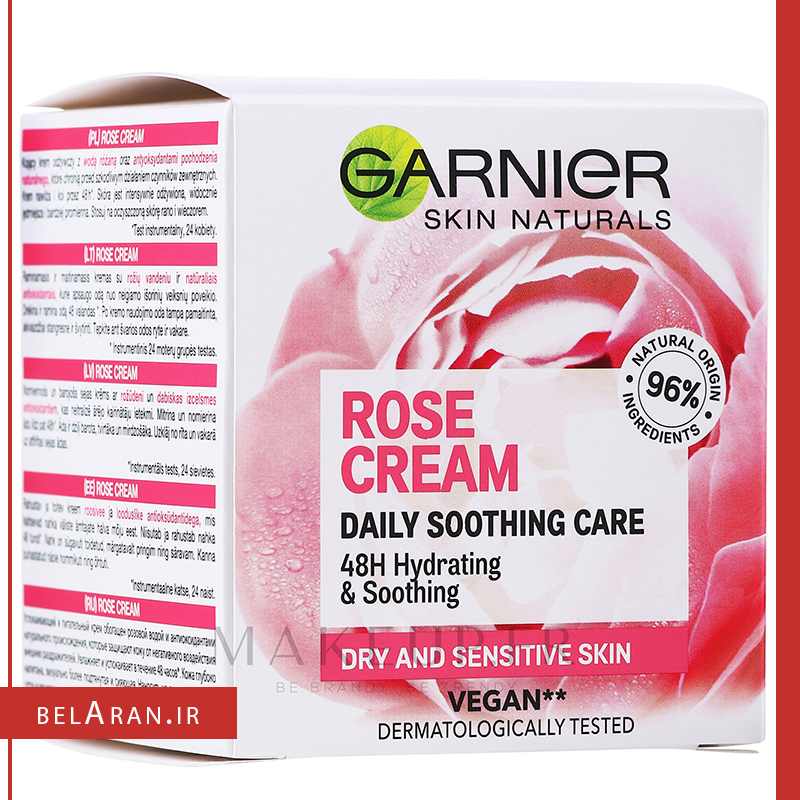 کرم آبرسان گل رز گارنیر-index_belaran کرم آبرسان گل رز گارنیر-بلاران Garnier Rose Cream daily soothing care