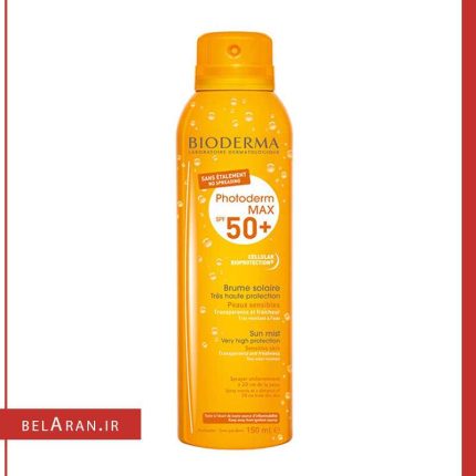 اسپری ضدآفتاب بایودرما بی رنگ اس پی اف 50-بلاران Bioderma Photoderm Max SPF 50+ Very High Protection Mist