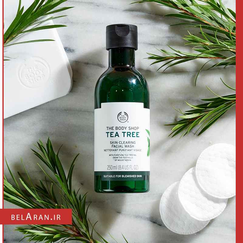 شوینده صورت تی تری بادی شاپ-index_belaran شوینده صورت تی تری بادی شاپ-بلاران The body shop tea tree skin clearing facial wash