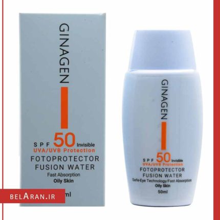 کرم ضد آفتاب فیوژن واتر بیرنگ پوست چرب ژیناژن-بلاران GinaGen Fotoprotector Fusion Water Oily Skin SPF 50 Sunscreen Cream