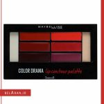 پالت رژلب و کانتور لب میبلین کالر دراما 1-محصولات میبلین-لوازم آرایش اورجینال-بلاران Maybelline color drama lip contour palette 01 crimson vixen Finish Concealer-belaran