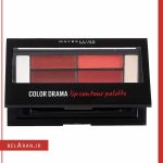 پالت رژلب و کانتور لب میبلین کالر دراما 1-محصولات میبلین-لوازم آرایش اورجینال-بلاران Maybelline color drama lip contour palette 01 crimson vixen Finish Concealer-belaran