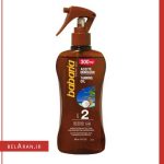 اسپری روغن برنزه کننده نارگیل باباریا SPF2 حجم 300 میل-خرید لوازم آرایش بلاران Babaria Pistola Aceite Bronceador Solar Coco SPF2-300 ml