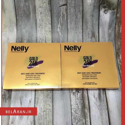 ویال تقویت مو و ضد ریزش مو گلد 24 نلی-خرید لوازم آرایش اورجینال بلاران PROFESSIONAL Nelly Gold 24k Anti Hair Loss Treatment Ampul