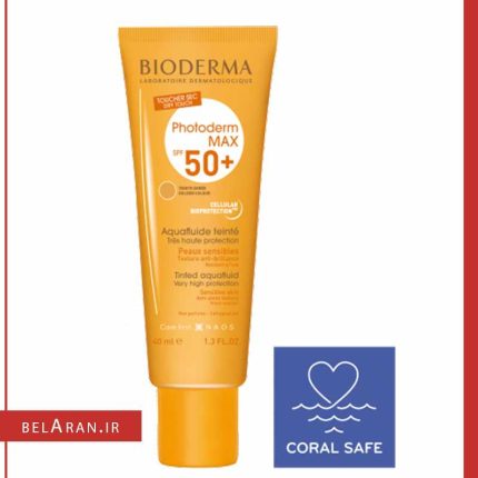 کرم ضدآفتاب رنگی آکوا فلوئید بایودرما-لوازم آرایش اورجینال بلاران Bioderma Photoderm MAX 50 + Anti-Shine Aquafluid 40ml