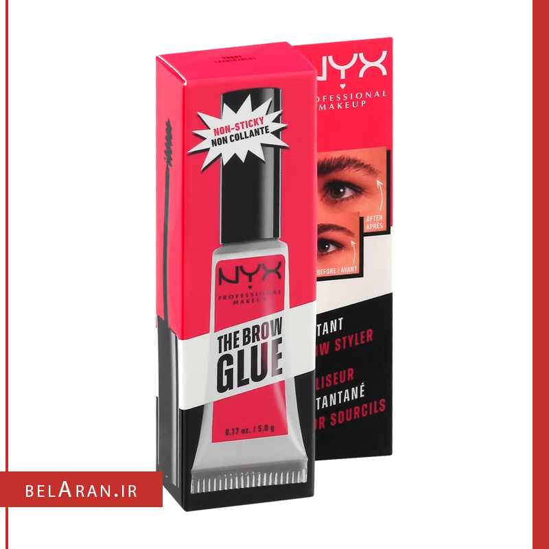 ژل ابرو نیکس-محصولات نیکس-لوازم آرایش اورجینال-بلاران-index_belaranlux.com ژل ابرو نیکس-محصولات نیکس-لوازم آرایش اورجینال-بلاران nyx the brow glue transparent Instant Brow Styler-belaran