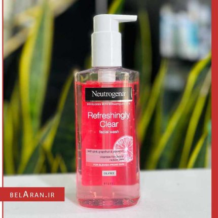 ژل شستشوی صورت گریپ فروت نوتروژینا-خرید لوازم آرایش اورجینال بلاران Neutrogena Refreshingly Clear Facial Wash with Pink Grapefruit and Vitamin
