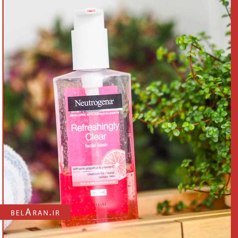 ژل شستشوی صورت گریپ فروت نوتروژینا-خرید لوازم آرایش اورجینال بلاران-index_belaranlux.com ژل شستشوی صورت گریپ فروت نوتروژینا-خرید لوازم آرایش اورجینال بلاران Neutrogena Refreshingly Clear Facial Wash with Pink Grapefruit and Vitamin