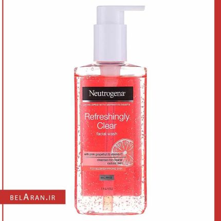 ژل شستشوی صورت گریپ فروت نوتروژینا-خرید لوازم آرایش اورجینال بلاران Neutrogena Refreshingly Clear Facial Wash with Pink Grapefruit and Vitamin