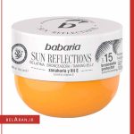 ژل برنزه کننده طلایی باباریا-محصولات باباریا-لوازم آرایش اورجینال-بلاران Babaria Sun Reflections Gelatina Bronceadora Tanning Jelly Zanahoria y Vit E carrot & vitamin E SPF15-belaran