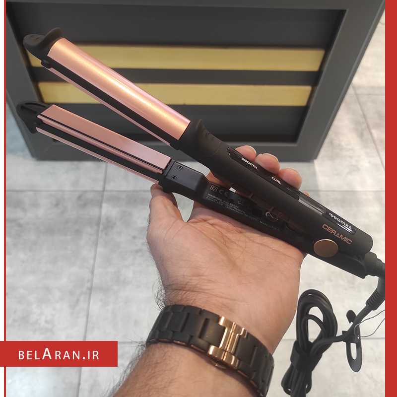 اتو مو و حالت دهنده مو کراتین پرومکس مدل 5858k-محصولات پرومکس-خرید لوازم آرایش اورجینال-بلاران-index_belaranlux.com اتو مو و حالت دهنده مو پرومکس مدل 5858k-محصولات پرومکس-خرید لوازم آرایش اورجینال-بلاران promax keratin 3 in 1 hair styling iron model 5858K belaran