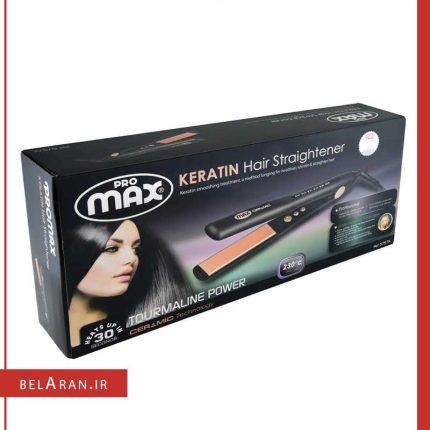 اتو مو کراتین پرومکس مدل 5757K-محصولات پرومکس-خرید لوازم آرایش اورجینال بلاران promax keratin hair straightener 5757k tourmaline power ceramic technology belaran