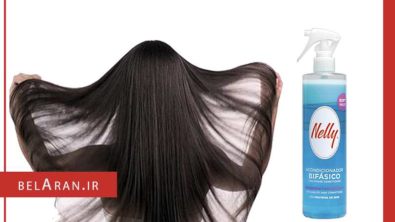 اسپری دو فاز احیا کننده مو نلی-خرید اسپری دو فاز-محصولات نلی-خرید لوازم آرایش اورجینال-بلاران Nelly Two Phase Conditioner Straight 400 ml Nelly With Sea Silk Extracts Two Phase belaran