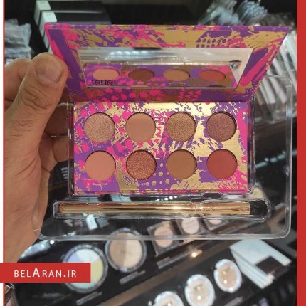 پالت سایه تارت-محصولات تارت-آرایشی تارت-خرید لوازم آرایش اورجینال-بلاران tarte Dare To Live Eye Set Neutral Palette And Eyebrush Full Size NIB belaran