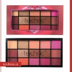 پالت سایه هات لاو تکنیک-محصولات تکنیک-خرید لوازم آرایش اورجینال-بلاران Technic 15 Color Eyeshadow Palette Hot Love belaran