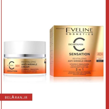 کرم جوانساز و ضد چروک اولاین-محصولات اولاین-خرید لوازم آرایش اورجینال-بلاران Eveline Cosmetics C Bio Vitamin SENSATION REVITALIZING ANTI WRINKLE CREAM Revitalizing 40+ Day / Night 50 m belaran