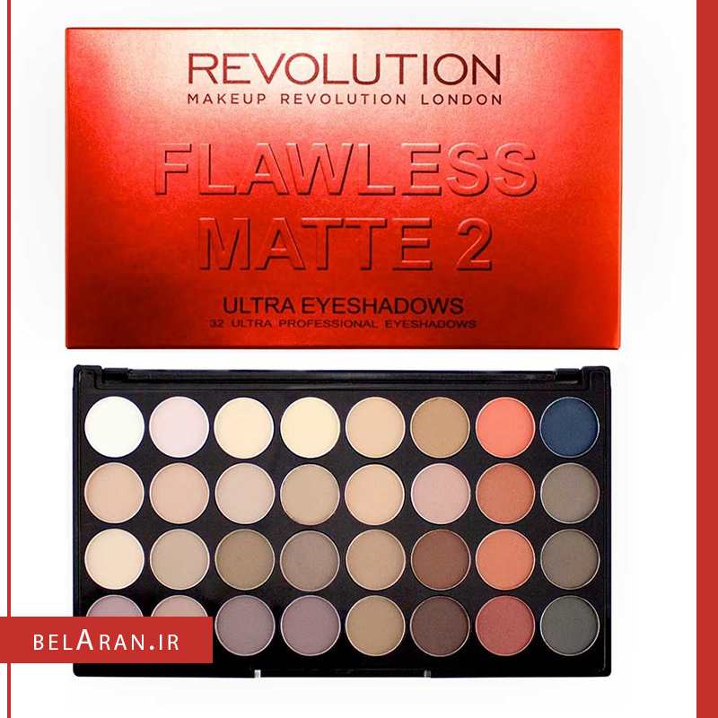 پالت سایه فلاولس مات رولوشن-خرید پالت سایه رولوشن-محصولات رولوشن-خرید لوازم آرایش اورجینال-بلاران-index_belaranlux.com پالت سایه فلاولس مات رولوشن-خرید پالت سایه رولوشن-محصولات رولوشن-خرید لوازم آرایش اورجینال-بلاران Makeup Revolution Ultra Eyeshadows Palette 32 Eyeshadow Flawless Matte 2 belaran