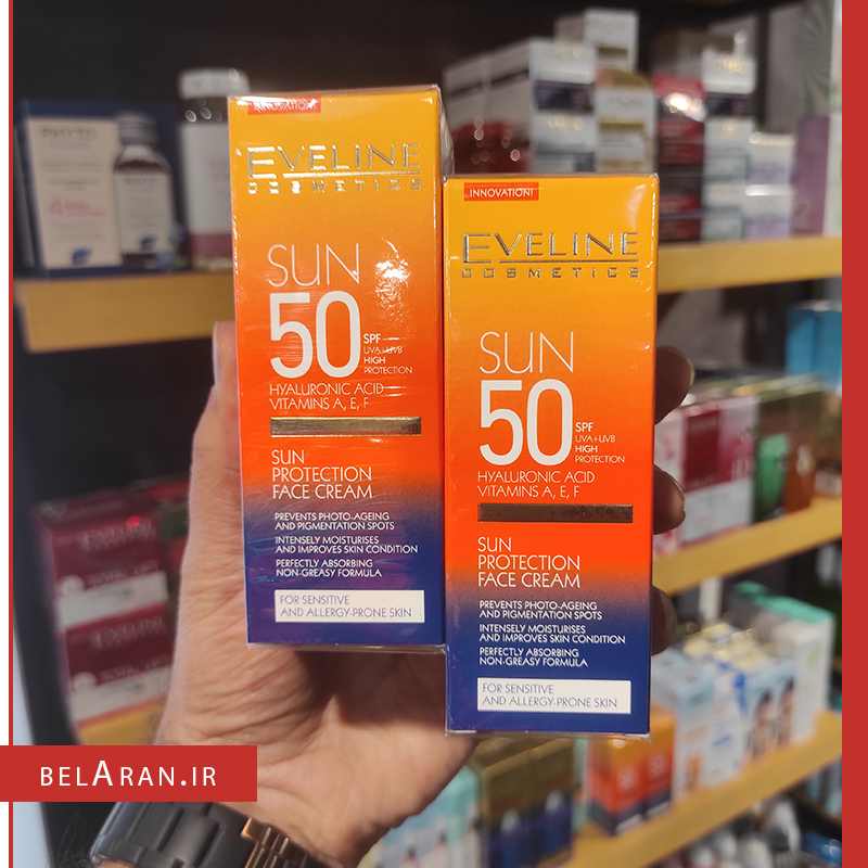 ضدآفتاب ویتامینه و آبرسان اولاین-خرید کرم ضدآفتاب ویتامینه اولاین-محصولات اولاین-خرید لوازم آرایش اورجینال-بلاران-index_belaran کرم ضد آفتاب ویتامینه و آبرسان اولاین-خرید کرم ضدآفتاب ویتامینه اولاین-محصولات اولاین-خرید لوازم آرایش اورجینال-بلاران Eveline Sun Protection Face Cream SPF50 Hyaluronic Acid Moisturises Skin 50ML belaran