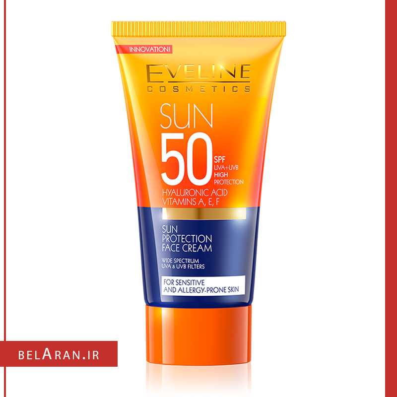ضدآفتاب ویتامینه و آبرسان اولاین-خرید کرم ضدآفتاب ویتامینه اولاین-محصولات اولاین-خرید لوازم آرایش اورجینال-بلاران-index_belaran کرم ضد آفتاب ویتامینه و آبرسان اولاین-خرید کرم ضدآفتاب ویتامینه اولاین-محصولات اولاین-خرید لوازم آرایش اورجینال-بلاران Eveline Sun Protection Face Cream SPF50 Hyaluronic Acid Moisturises Skin 50ML belaran