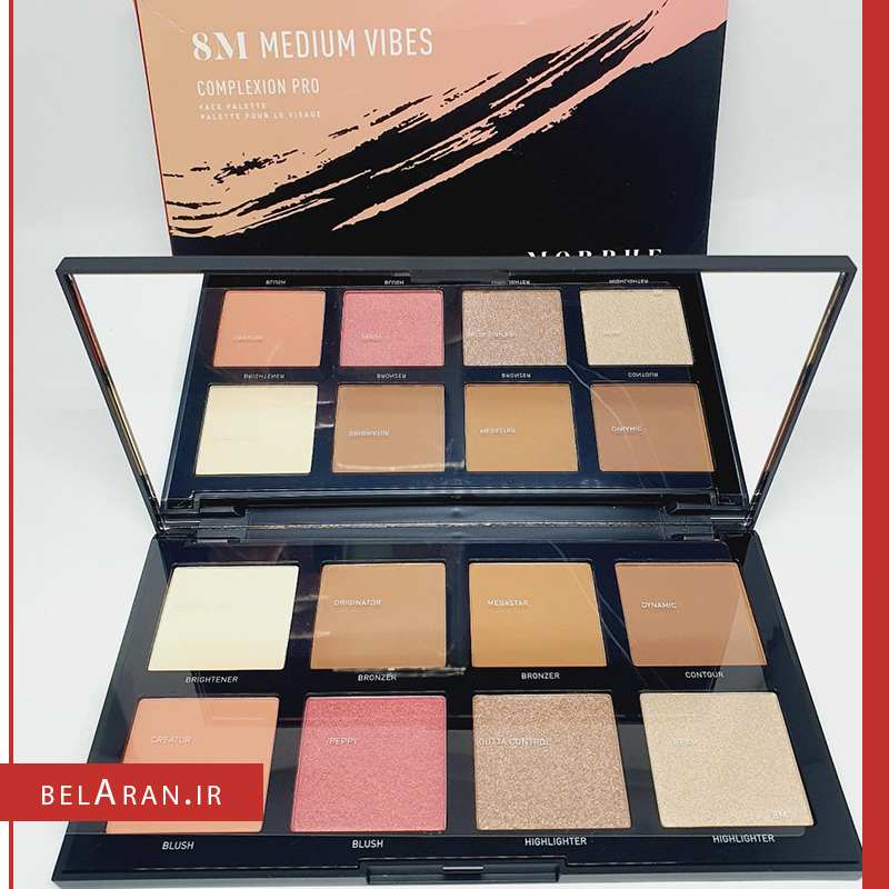 پالت صورت مورف 8M Vibes-خرید پالت آرایش صورت مورف-محصولات مورف-خرید لوازم آرایش اورجینال-بلاران-index_belaranlux.com پالت صورت مورف-خرید پالت آرایش صورت مورف-محصولات مورف-خرید لوازم آرایش اورجینال-بلاران Morphe 8M Medium Vibes Complexion Pro Face Blush, Bronzer & Highlighter Palette belaran