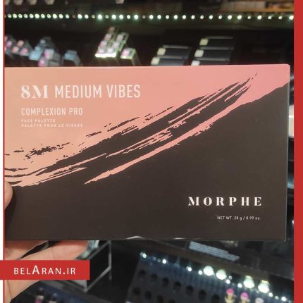 پالت صورت مورف-خرید پالت آرایش صورت مورف-محصولات مورف-خرید لوازم آرایش اورجینال-بلاران Morphe 8M Medium Vibes Complexion Pro Face Blush, Bronzer & Highlighter Palette belaran