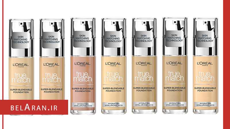 کرم پودر ترومچ لورال-خرید کرم پودر اورجینال لورال-محصولات لورال-کرمپودر ترو مچ-خرید لوازم آرایش اورجینال-بلاران Lpreal Paris True Match Liquid Foundation with SPF and Hyaluronic Acid 30ml belaran