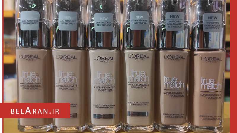 کرم پودر ترومچ لورال-خرید کرم پودر اورجینال لورال-محصولات لورال-کرمپودر ترو مچ-خرید لوازم آرایش اورجینال-بلاران Lpreal Paris True Match Liquid Foundation with SPF and Hyaluronic Acid 30ml belaran