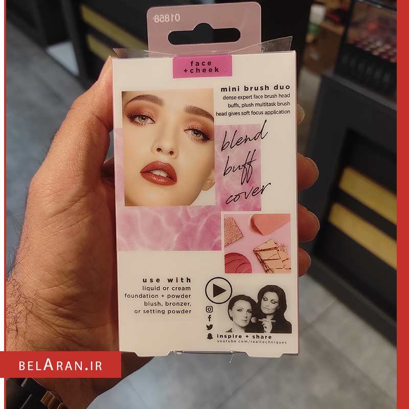 ست براش مینی ریل تکنیک-مینی براش ریل تکنیک-محصولات ریل تکنیک-براش مسافرتی-خرید لوازم آرایش اورجینال-بلاران-index_belaranlux.com ست براش مینی ریل تکنیک-مینی براش ریل تکنیک-محصولات ریل تکنیک-براش مسافرتی-خرید لوازم آرایش اورجینال-بلاران Real Techniques Mini Brush Duo for foundation and blush Travel Size, For Loose Blush and Liquid Foundation, 2 Piece Set, Multicolor belaran