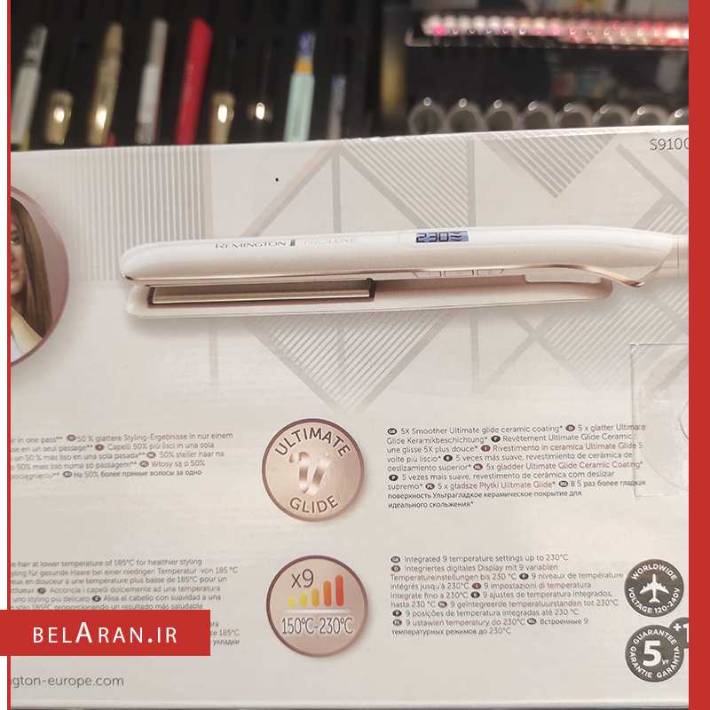 اتو مو رمینگتون مدل S9100 پرولوکس-خرید اتو مو رمینگتون-محصولات رمینگتون-خرید لوازم آرایش اورجینال-بلاران-index_belaranlux.com اتو مو پرولوکس رمینگتون مدل S9100 -خرید اتو مو رمینگتون-محصولات رمینگتون-خرید لوازم آرایش اورجینال-بلاران Remington Proluxe Hair Straightener Rose Gold S9100 Belaran