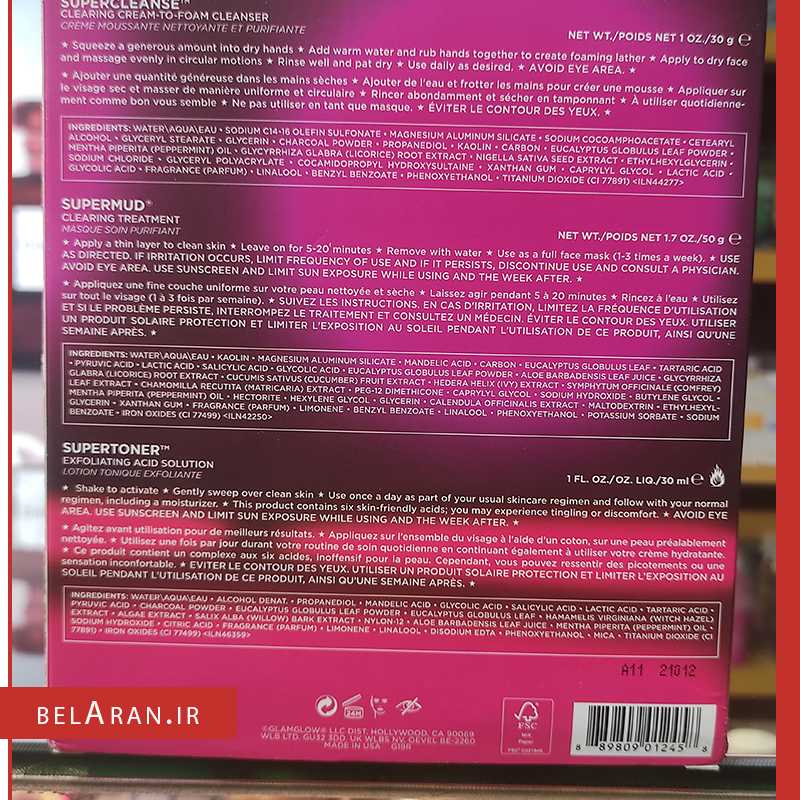 ست شوینده پوست گلم لند گلو-خرید پک مراقبت پوست گلم گلو-محصولات گلم اند گلو-خرید لوازم آرایش اورجینال-بلاران-index_belaranlux.com ست شوینده پوست گلم لند گلو-خرید پک مراقبت پوست گلم گلو-محصولات گلم اند گلو-خرید لوازم آرایش اورجینال-بلاران Glam Glow Clear Skin Countdown Supercleanse + Supermud + Supertoner Belaran