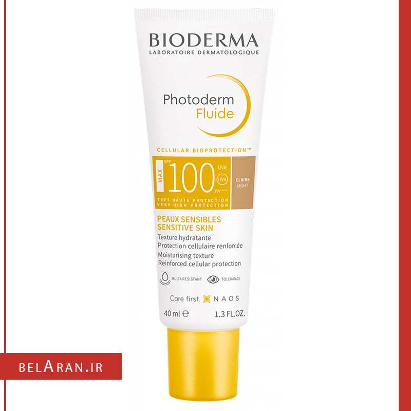 کرم ضدآفتاب فتودرم فلویید رنگی بایودرما-خرید ضدآفتاب رنگی بایودرما-خرید محصولات بایودرما-خرید لوازم آرایش اورجینال-بلاران-index_belaranlux.com کرم ضدآفتاب فتودرم فلویید رنگی بایودرما-خرید ضدآفتاب رنگی بایودرما-خرید محصولات بایودرما-خرید لوازم آرایش اورجینال-بلاران Bioderma Photoderm Fluide MAX SPF 100 Clear light belaran
