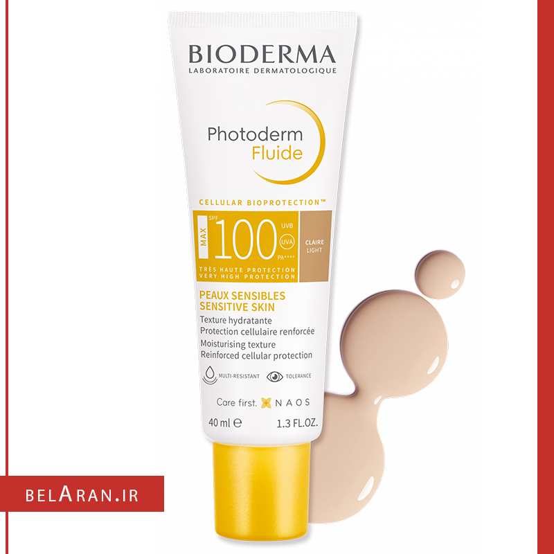 کرم ضدآفتاب فتودرم فلویید رنگی بایودرما-خرید ضدآفتاب رنگی بایودرما-خرید محصولات بایودرما-خرید لوازم آرایش اورجینال-بلاران-index_belaranlux.com کرم ضدآفتاب فتودرم فلویید رنگی بایودرما-خرید ضدآفتاب رنگی بایودرما-خرید محصولات بایودرما-خرید لوازم آرایش اورجینال-بلاران Bioderma Photoderm Fluide MAX SPF 100 Clear light belaran