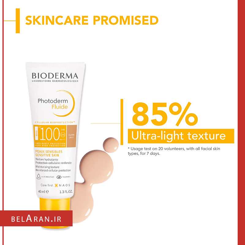 کرم ضدآفتاب فتودرم فلویید رنگی بایودرما-خرید ضدآفتاب رنگی بایودرما-خرید محصولات بایودرما-خرید لوازم آرایش اورجینال-بلاران-index_belaranlux.com کرم ضدآفتاب فتودرم فلویید رنگی بایودرما-خرید ضدآفتاب رنگی بایودرما-خرید محصولات بایودرما-خرید لوازم آرایش اورجینال-بلاران Bioderma Photoderm Fluide MAX SPF 100 Clear light belaran