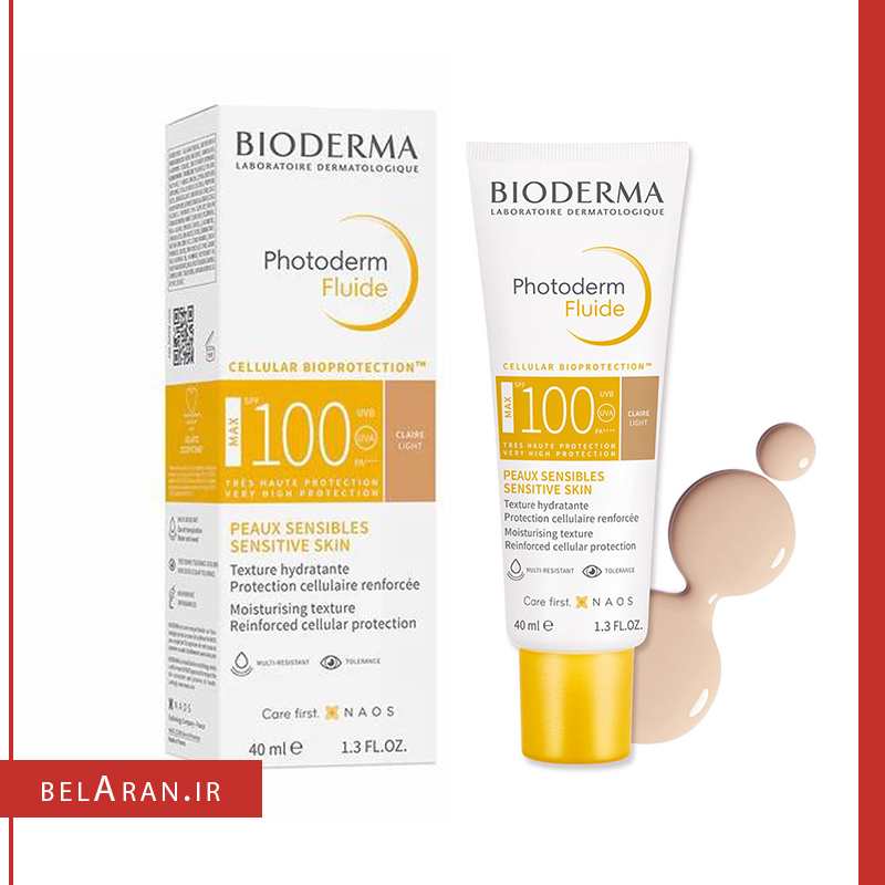 کرم ضدآفتاب فتودرم فلویید رنگی بایودرما-خرید ضدآفتاب رنگی بایودرما-خرید محصولات بایودرما-خرید لوازم آرایش اورجینال-بلاران-index_belaranlux.com کرم ضدآفتاب فتودرم فلویید رنگی بایودرما-خرید ضدآفتاب رنگی بایودرما-خرید محصولات بایودرما-خرید لوازم آرایش اورجینال-بلاران Bioderma Photoderm Fluide MAX SPF 100 Clear light belaran