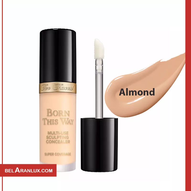 کانسیلر بورن دیس وی توفیسد فول کاور رنگ Almond-لوازم آرایش لوکس-آرایشی اورجینال-بلاران-Too Faced Born This Way Super Coverage Multi Use Sculpting Concealer Almond