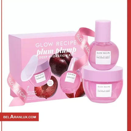 ست مراقبت پوست آبرسان عمیق و مراقبت پوست گلو رسپی-Glow Recipe Plum Plump Deep Hydration Skincare Gift Set-لوازم آرایش لوکس-لوازم آرایش اورجینال-بلاران
